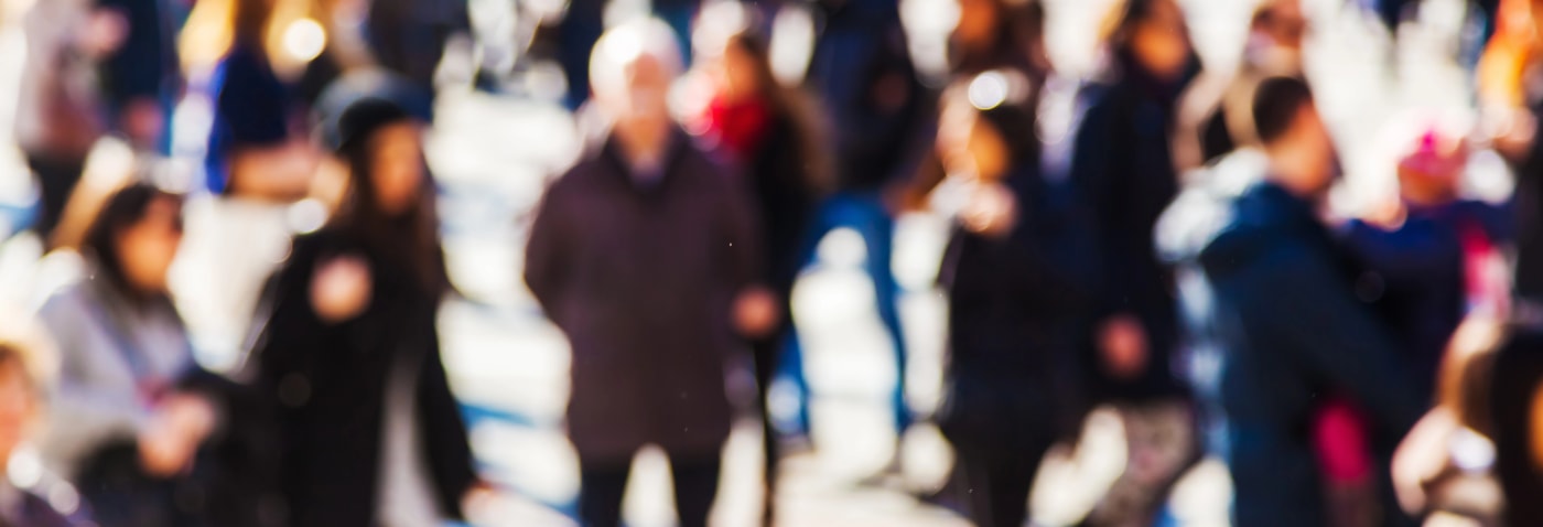 crowd walking Lincoln