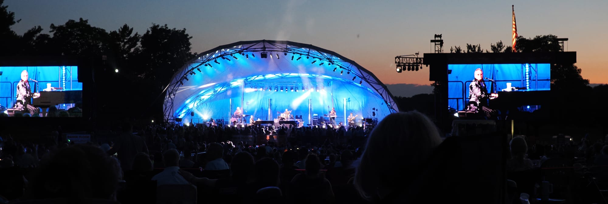 outdoor concert venue at sunset Lincoln